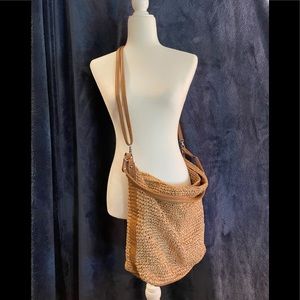 Roomy straw crossbody/ shoulder purse/ tote